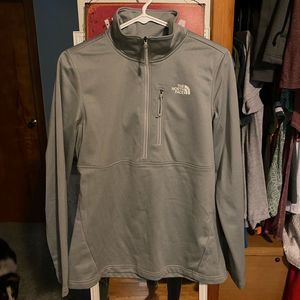 NWOT the north face light gray quarter zip